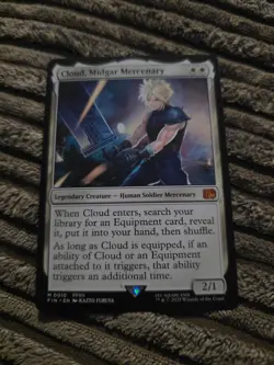 Cloud Midgar Mercenary Final Fantasy Magic the Gathering Card, Non-Foil - Image 1
