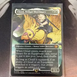Magic (MTG) Cloud Midgar Mercenary (Borderless Chocobo Track Foil) Final Fantasy - Image 1