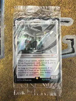 MTG SEALED Cloud, Midgar Mercenary 0001 Holofoil Promo!! - Image 1