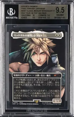 2025 MTG PROMOS FINAL FANTASY JAPANESE ##0001 CLOUD, MIDGAR MERCENARY BGS 9.5 - Image 1