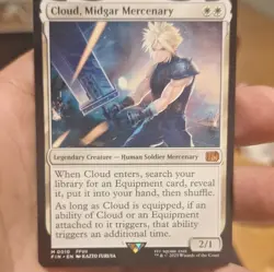 MTG Final Fantasy Cloud, Midgar Mercenary 0010 Borderless Foil Mythic - Image 1