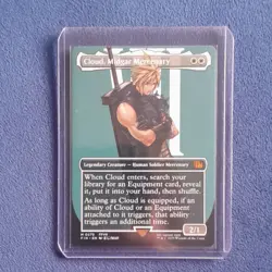 Cloud, Midgar Mercenary Final Fantasy Borderless Mtg - Image 1