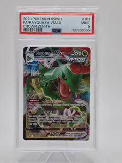 Rayquaza VMAX 101/159 Crown Zenith Full Art Mint Pokemon 2023 Mint PSA 9 - Image 1