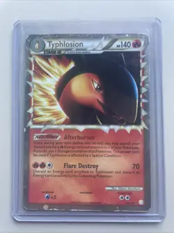 Pokemon TCG HeartGold SoulSilver TYPHLOSION PRIME Holo (110/123) - LP+ - Image 1