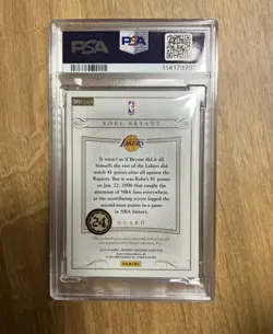 2013-14 National Treasures Kobe Bryant Colossal Materials Jersey /60 PSA Auto 10 - Image 2