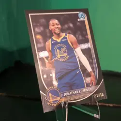 Topps 2025-26 Bowman Chrome Jonathan Kuminga Warriors BCV-191 01/10 Black Mojo - Image 2