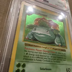 1999 Pokemon Venusaur Base Set SHADOWLESS 15/102 HOLO Rare English PSA 8 NM-MT - Image 3