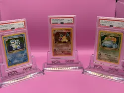 1999 Pokemon Base Set Holo Starter Trio PSA 8 Charizard Blastoise Venusaur - Image 1