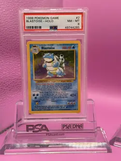 1999 Pokemon Base Set Holo Starter Trio PSA 8 Charizard Blastoise Venusaur - Image 2
