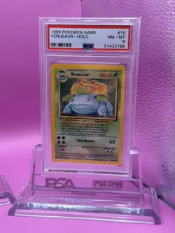 1999 Pokemon Base Set Holo Starter Trio PSA 8 Charizard Blastoise Venusaur - Image 4
