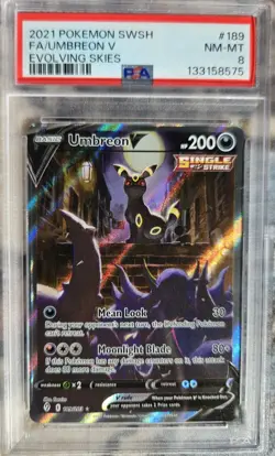 Pokemon TCG Umbreon VMAX Holo Ultra Rare Full Art Evolving Skies 095/203 - Image 1