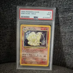 WOTC 1999 Pokemon Base Set Ninetales Holo 12/102 PSA 9 - Image 1