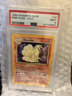 WOTC 1999 Pokemon Base Set Ninetales Holo 12/102 PSA 9 - Image 3