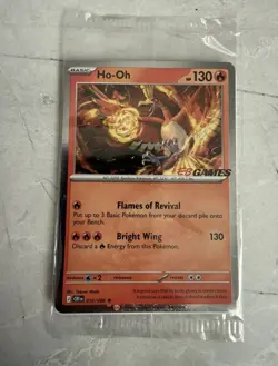 HO-OH COSMOS HOLO EB GAMES STAMPED PROMO 010/086 SEALED POKEMON CHAOS RISING - Image 1