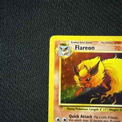 Pokemon TCG Flareon Jungle 3/64 Holo Unlimited Holo Rare WOTC LP/NM - Image 2