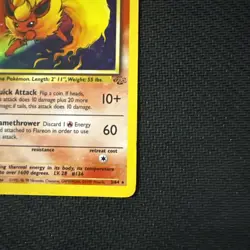 Pokemon TCG Flareon Jungle 3/64 Holo Unlimited Holo Rare WOTC LP/NM - Image 4