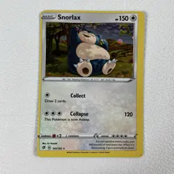 Snorlax 141/192 | Pokemon TCG | Rebel Clash | Cosmo Holo + Miscut Promo - Image 1