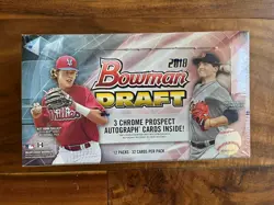 2018 BOWMAN DRAFT BASEBALL FACTORY SEALED JUMBO BOX 3 CHROME PROSPECT AUTOS - Image 1