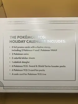 Factory Sealed Pokemon TCG 2022 Holiday Adv Calendar (Has 6 S & S Booster Packs) - Image 3