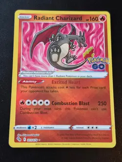 Radiant Charizard 011/078 Holo Radiant Rare Pokemon GO Pokemon NM - Image 1