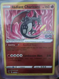 Pokemon Radiant Charizard 011/078 Radiant Rare Holo Pokemon GO Near Mint - Image 1