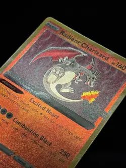 Radiant Charizard 011/078 SWSH Pokemon GO Radiant Rare Holo Pokemon Card LP - Image 5