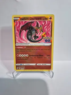 Pokemon TCG Radiant Charizard Pokemon Go 011/078 Holo Radiant Rare - Image 1