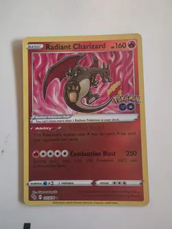 Pokemon Company Radiant Charizard 011/078 Pokemon GO Holo Radiant Rare Eng 2022 - Image 1
