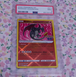 Pokemon TCG 2022 Radiant Charizard 011/078 Pokemon GO Holo Radiant PSA 9 - Image 1