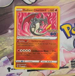 The Pokemon Company Radiant Charizard 011/078 Pokemon GO RR Holo Eng 2022 - Image 1