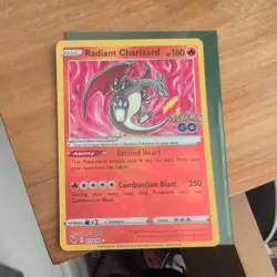 Radiant Charizard 011/078 Pokemon GO Radiant Rare Holo English 2022 - Image 1