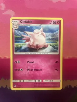 Pokemon Card Clefable Hidden Fates Rare 40/68 Near Mint - Image 1