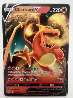 Pokemon Charizard V 017/172 Brilliant Stars Ultra Rare Holo Near Mint - Image 1