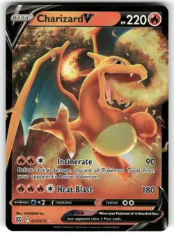 Charizard V 017/172 Holo V Rare Brilliant Stars Pokemon Near Mint - Image 1