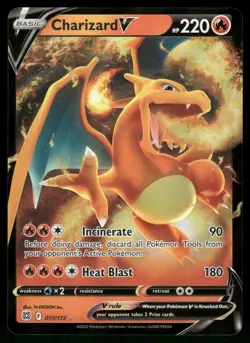 Charizard V 017/172 Holo V Rare Brilliant Stars Pokemon Near Mint - Image 1