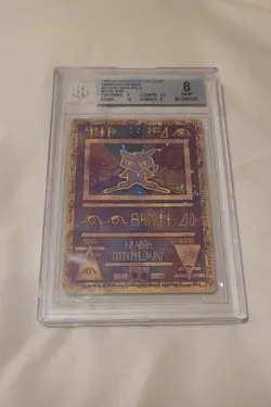 1999-2002 Pokemon Movie Promos Ancient Mew Holo BGS Beckett 8 - Image 1