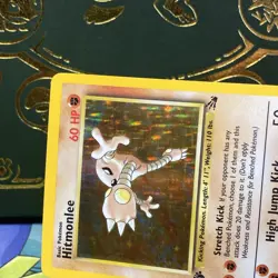Pokemon TCG Hitmonlee 7/62 Fossil 1st Edition Holo Rare LP + NM - - Image 3