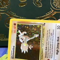 Pokemon TCG Hitmonlee 7/62 Fossil 1st Edition Holo Rare LP + NM - - Image 3