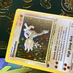 Pokemon TCG Hitmonlee 7/62 Fossil 1st Edition Holo Rare LP + NM - - Image 4