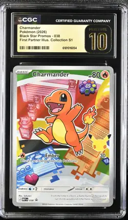 Charmander 2026 Pokemon 30th Anniversary First Partner Promo 038 CGC 10 PRISTINE - Image 1