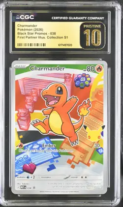 Charmander 2026 Pokemon 30th Anniversary First Partner Promo 038 CGC 10 PRISTINE - Image 1