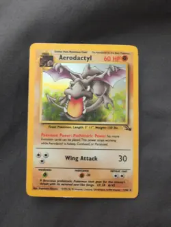 Pokemon TCG Aerodactyl Fossil Set Holo Card 1/62 Rare - Image 1