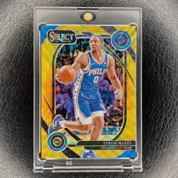 TYRESE MAXEY /10 Courtside GOLD WAVE 2024-25 Select Basketball Card #243 SIXERS - Image 1