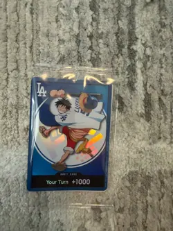 One Piece Dodgers 2026 Luffy Card and hat - Image 1