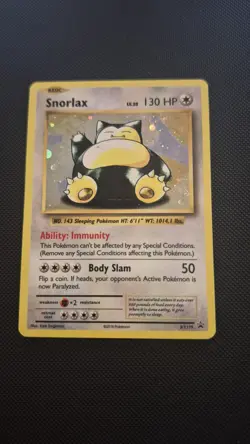 Pokemon TCG Snorlax XY179 Black Star Promo 2016 Holo Card - Image 1
