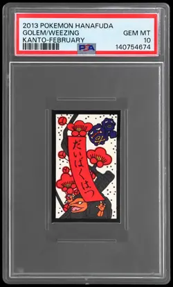 2013 Pokemon Hanafuda Kanto Golem/weezing PSA 10 February Gem Mint - Image 1