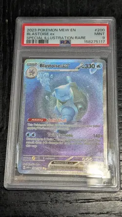 2023 POKEMON MEW EN-151 SPECIAL ILLUSTRATION RARE #200 BLASTOISE EX PSA 9 - Image 1