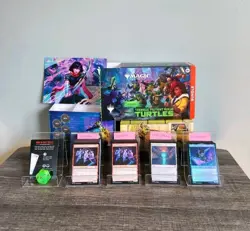 Magic: The Gathering UB TMNT 200+ Card Bundle Lot 40 Uncommon 42 Land 13 Token - Image 1