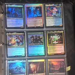 Magic: The Gathering Lot Old Sets English Foil Full Art Lot w/ Binder - Image 1