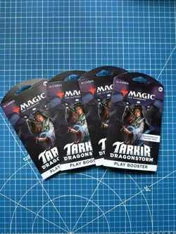 Magic The Gathering TCG Tarkir Dragonstorm Play Boosters, LOT OF 4 New, Sealed - Image 1